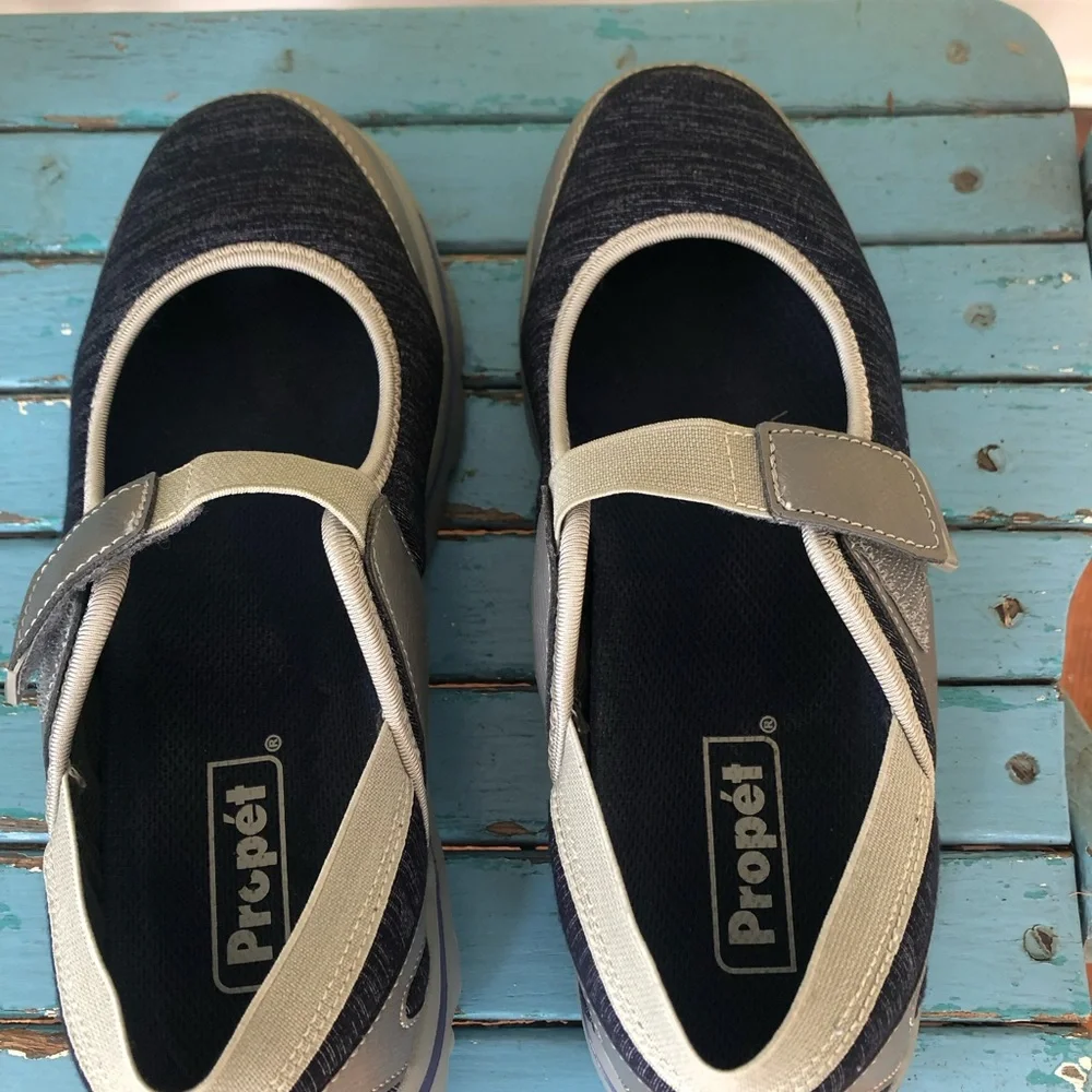 Propet Deep blue and Gray Comfort Walking Shoes - Picture 6 of 8